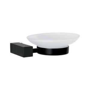 KUA-74M.jpg Jabonera con plato de vidrio negro FOSET KUBO 44397
