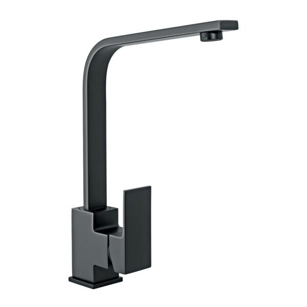 Monomando cuello alto para fregadero negro FOSET KUBO 44216