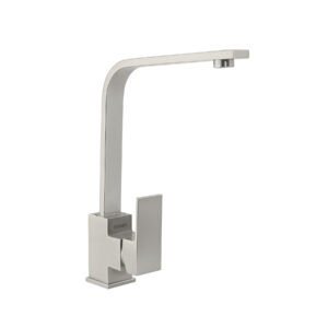 Monomando cuello alto para fregadero satín FOSET KUBO 44215