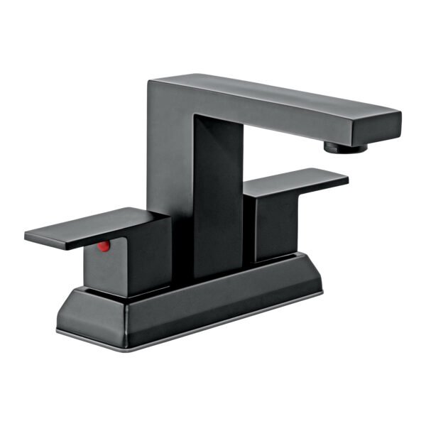 Mezcladora para lavabo 4 negro FOSET KUBO 44229