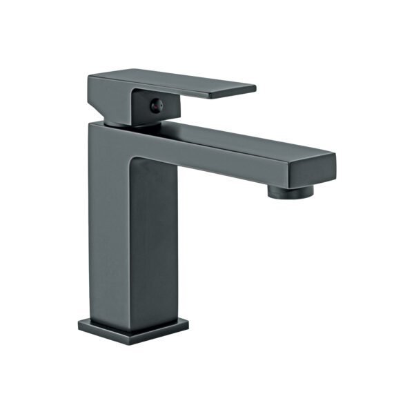 Monomando corto para lavabo negro FOSET KUBO 44203