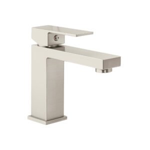 Monomando corto para lavabo satín FOSET KUBO 44202
