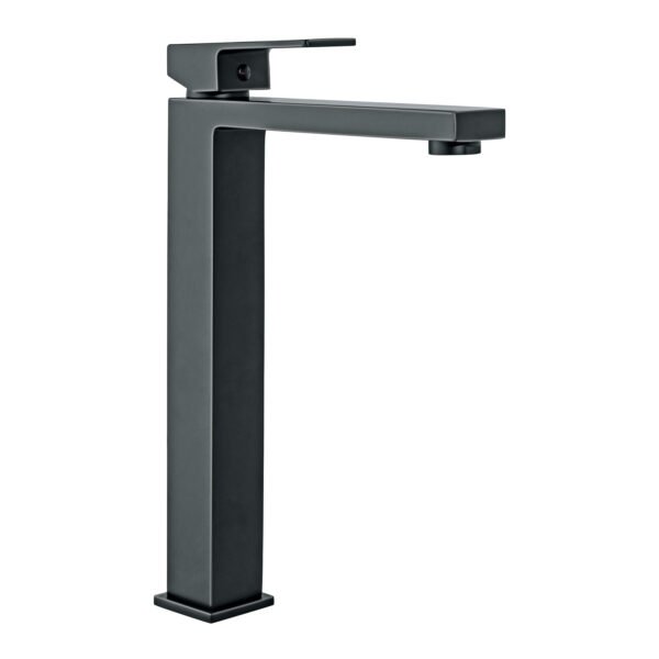 Monomando alto para lavabo negro FOSET KUBO 44210