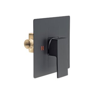 Monomando para regadera sin desviador negro FOSET KUBO 44267
