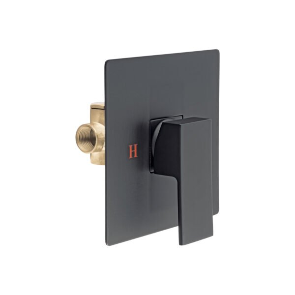 Monomando para regadera sin desviador negro FOSET KUBO 44267