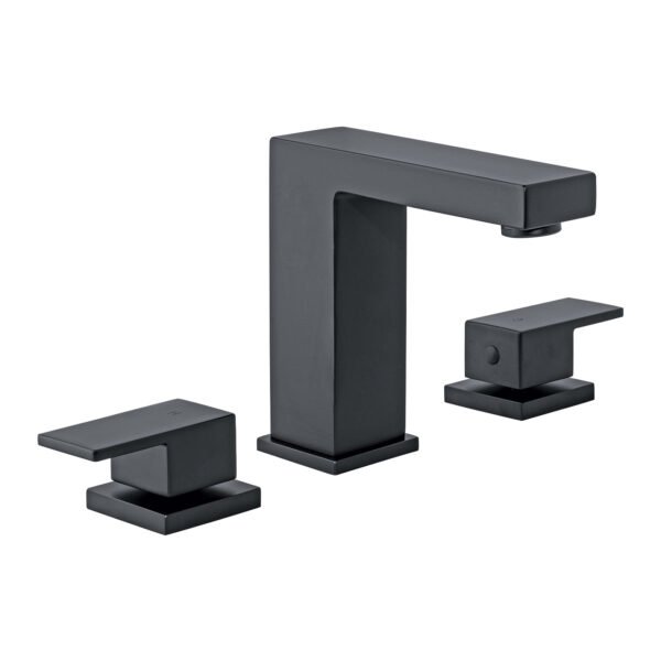 Mezcladora para lavabo taladros separados negro FOSET KUBO 44259