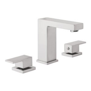 KUM-91N.jpg Mezcladora para lavabo taladros separados satín FOSET KUBO 44258