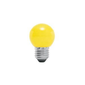 Lámpara LED tipo bulbo G45 1 W color amarillo caja Volteck 46028