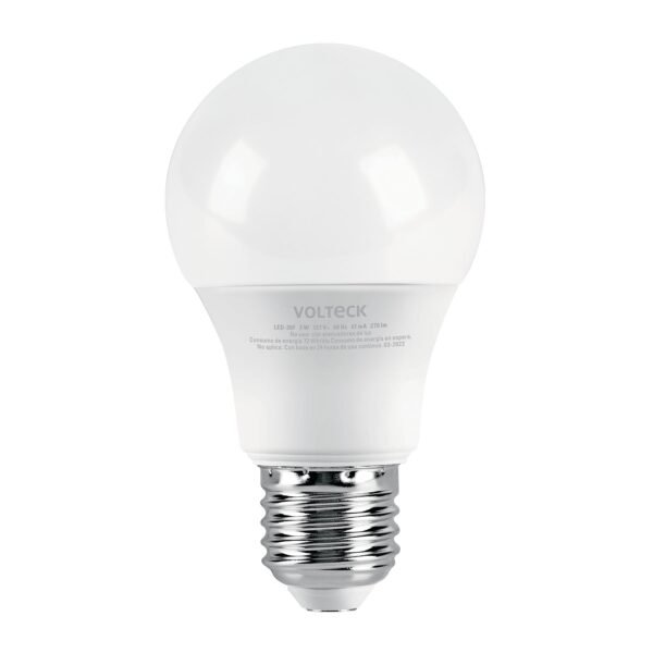 Lámpara LED A19 3 W (equiv. 25 W) luz de día blíster Volteck 46275