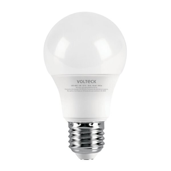 Lámpara LED tipo bulbo A19 6 W luz de día caja Volteck 47544