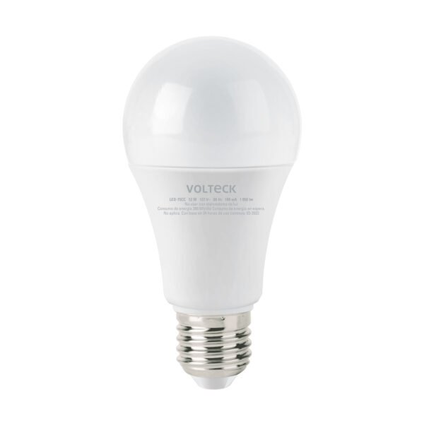 Lámpara LED A19 12 W (equiv. 75 W) luz cálida caja Volteck 47549