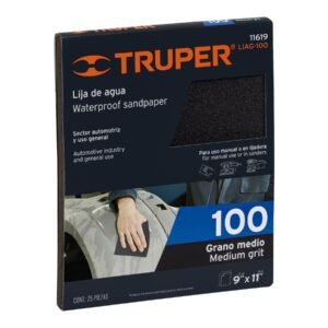 LIAG-100.jpg Lija de agua grano 100 de carburo de silicio Truper 11619