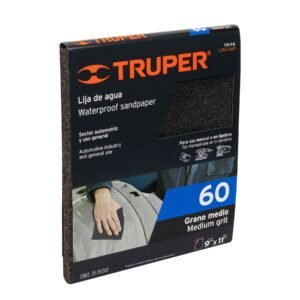 LIAG-60.jpg Lija de agua grano 60 de carburo de silicio Truper 11646
