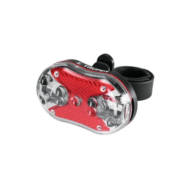 Linterna trasera para bicicleta 9 LEDs con 2 pilas AAA 16797