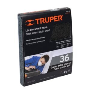 LIME-36.jpg Lija de esmeril negra grano 36 de óxido de aluminio Truper 11600