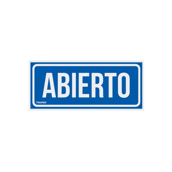 Letrero de señalización ABIERTO/CERRADO 28 x 12 cm 18239