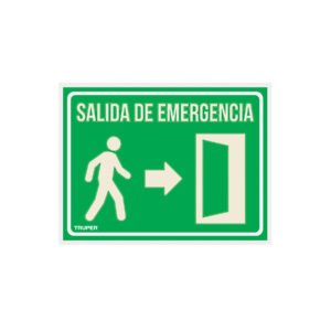 LIN-04.jpg Letrero de señalización SALIDA DE EMERGENCIA 21 x 28 cm 18348