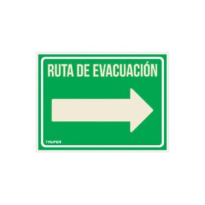 LIN-05.jpg Letrero de señalización RUTA EVACUACIÓN DERECHA21 x 28 cm 18368