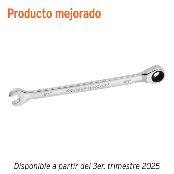 Llave combinada con matraca 1/4 x 120 mm largo Expert 13601
