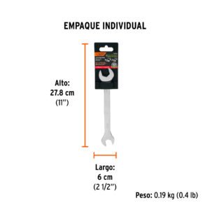Llave espaÃ±ola 11/16 x 3/4 x 220 mm de largo Expert 15696