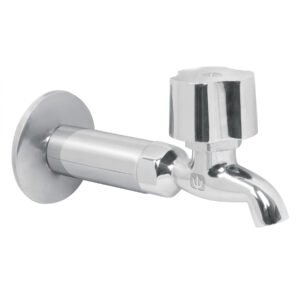 Llave 1/2 para fregadero con niple y chapeton cromo BASIC 49105