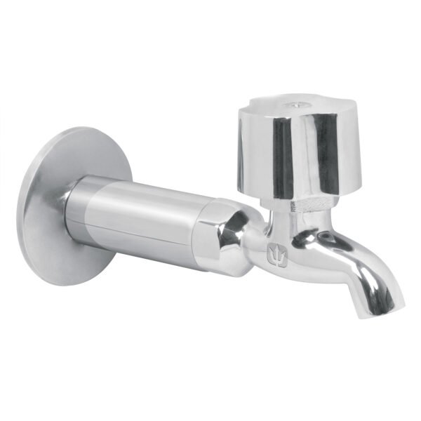 Llave 1/2 para fregadero con niple y chapeton cromo BASIC 49105