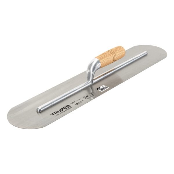 Llana canto redondo 24 x 5 con mango de madera Truper 12399