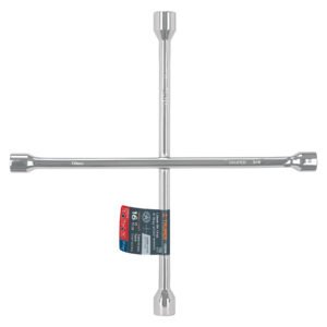 Llave de cruz 16 pulida y cromada TRUPER 102634