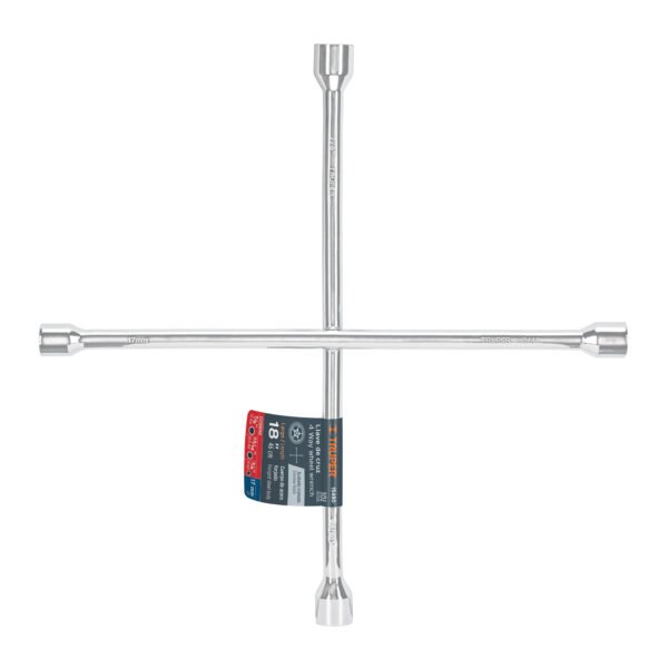 Llave de cruz 18 pulida y cromada TRUPER 15480