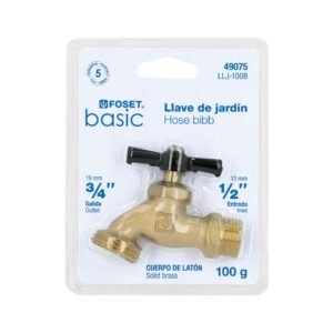Llave p/manguera de latón 100g 1/2 blíster BASIC 49075