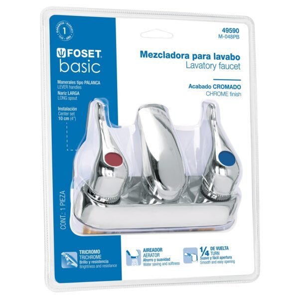 Mezcladora 4 lavabo ABS palanca blister BASIC 49590