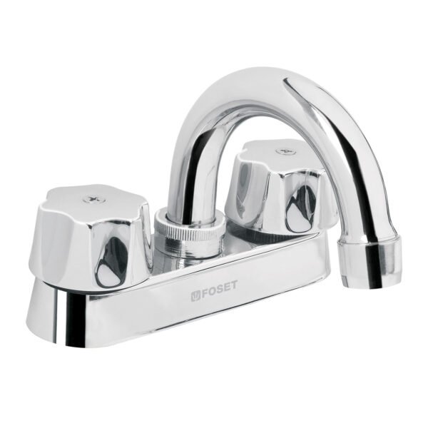 Mezcladora 4 para lavabo cuello curvo cartucho cerámico 49236