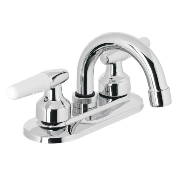 Mezcladora 4 para lavabo cuello curvo manerales cono 49204