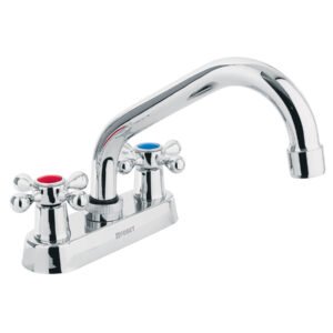 Mezcladora 4 para lavabo cuello tubular manerales cruceta 47688