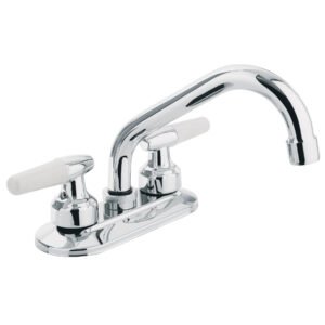 Mezcladora 4 para lavabo cuello tubular manerales cono 47687
