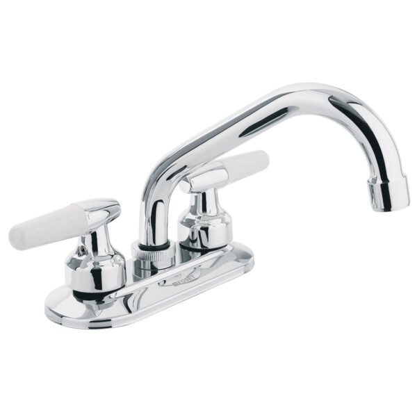 Mezcladora 4 para lavabo cuello tubular manerales cono 47687