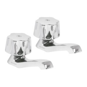 M-242.jpg Juego 2 llaves individuales para lavabo manerales metálicos 49234
