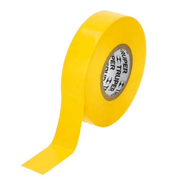 Cinta de aislar de 18 m x 19 mm amarilla Truper 12503