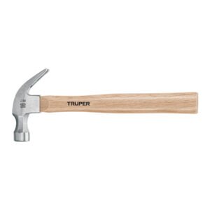 Martillo pulido 16 oz uña curva mango madera TRUPER 16752