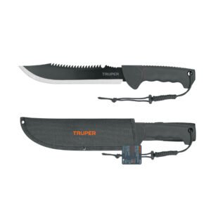 Machete doble filo 10 cacha inyectada con funda TRUPER 103015