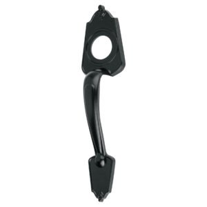 Chapetón metálico para puerta acabado negro 46840