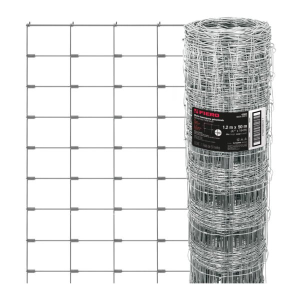 Rollo malla borreguera 1.2m x 50m acero galvanizado 26kg 42860