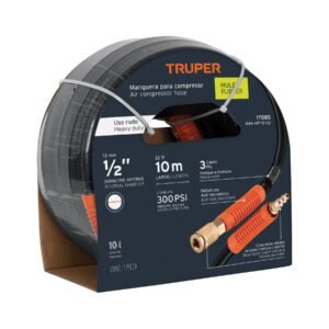 Manguera para compresor de hule 10m x 1/2 Truper 17085