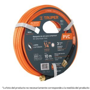 Manguera para compresor de PVC 10m x 3/8 Truper 10893