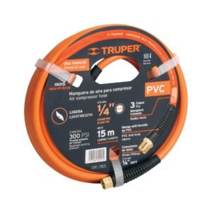 Manguera para compresor de PVC 15m x 1/4 Truper 19015
