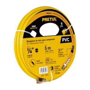 Manguera para compresor de PVC 5m x 1/4 Pretul 20662