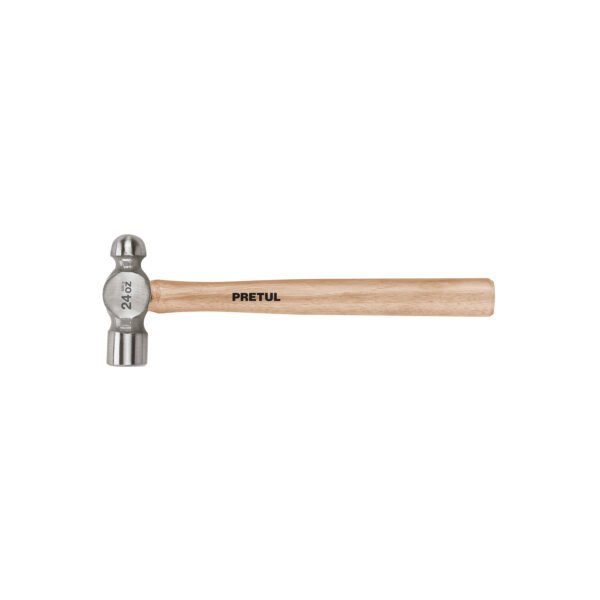 Martillo pulido de bola 24 oz mango madera Pretul 22659