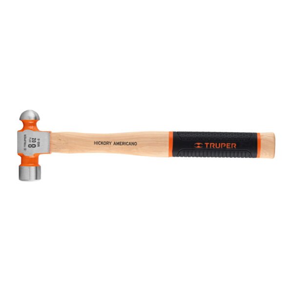 Martillo pulido de bola 8 oz mango hickory Truper Grip 16900