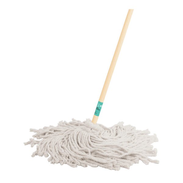 Trapeador tipo mechudo 450 g con bastón de 120 cm KLINTEK 57061