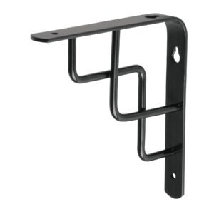 MED-6NE.jpg Ménsula reforzada negra 6 x 6 diseño escalera Fiero 47702